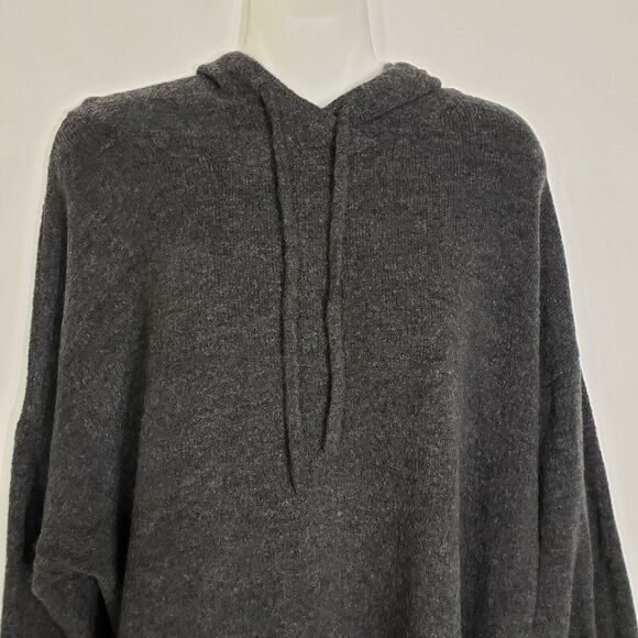 Victoria's Secret Womens Sweater Size Small Pullover Drawstring Hoodie Charcoal - Picture 3 of 9
